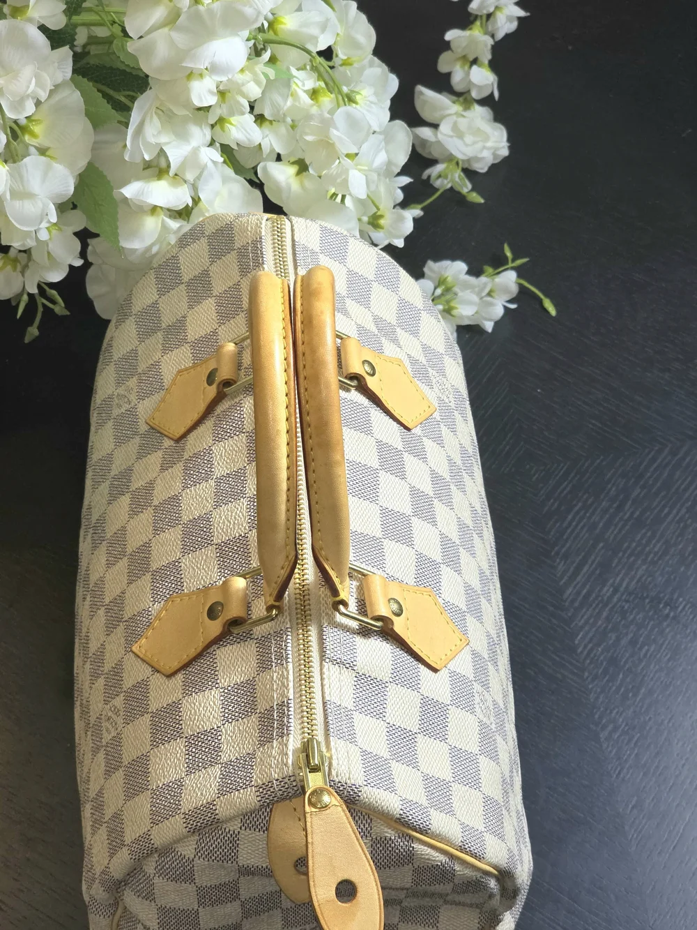 Louis Vuitton Speedy 30 Handbag Damier Azur